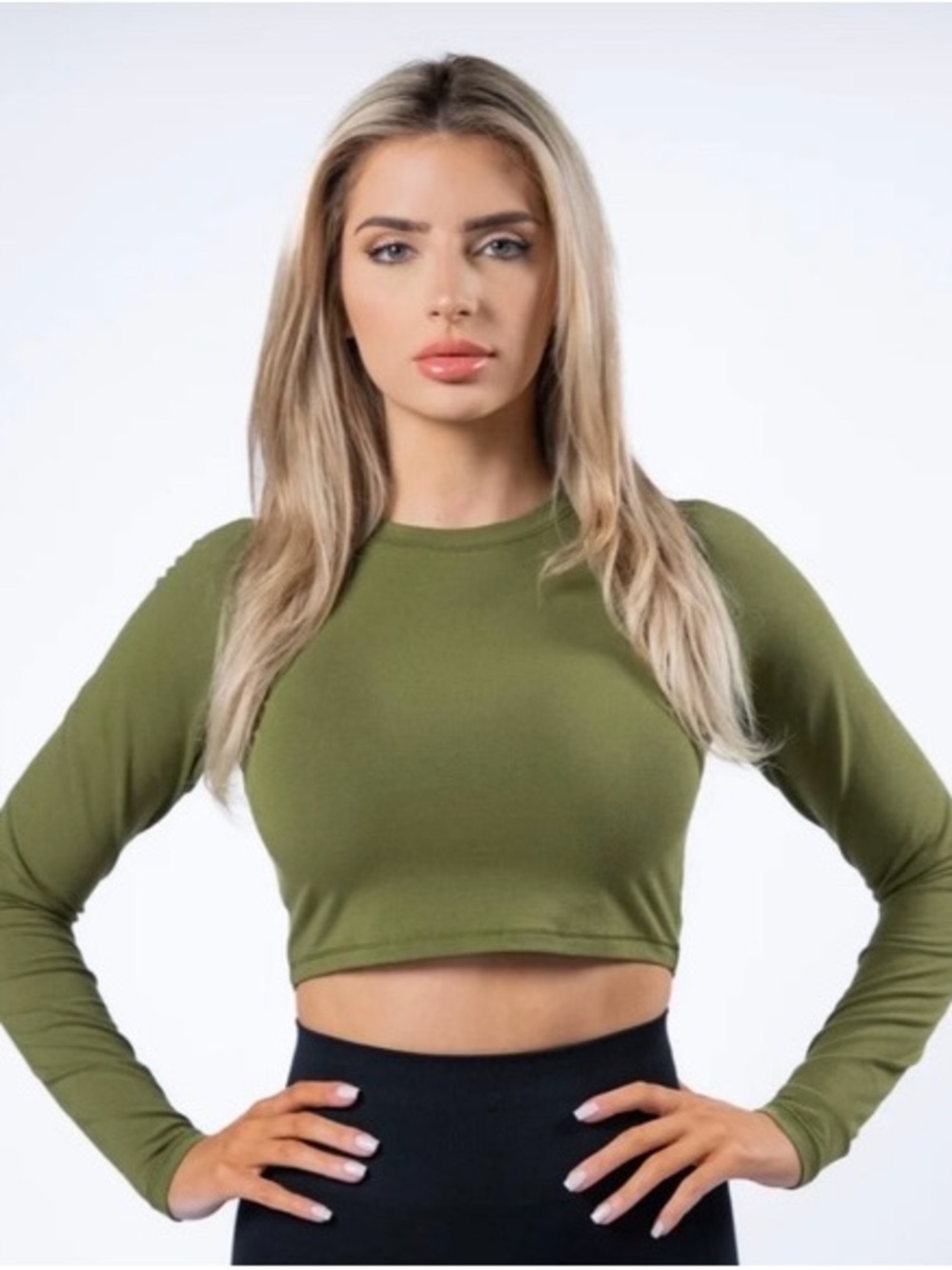 Alphalete EVO Long Sleeve Crop Top